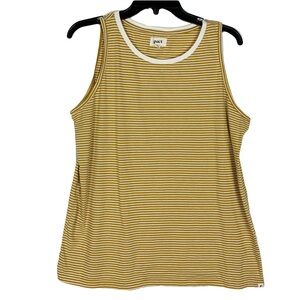 Pact Striped Tank Top Womens XL Organic Cotton Sustainable Eco Friendly Soft